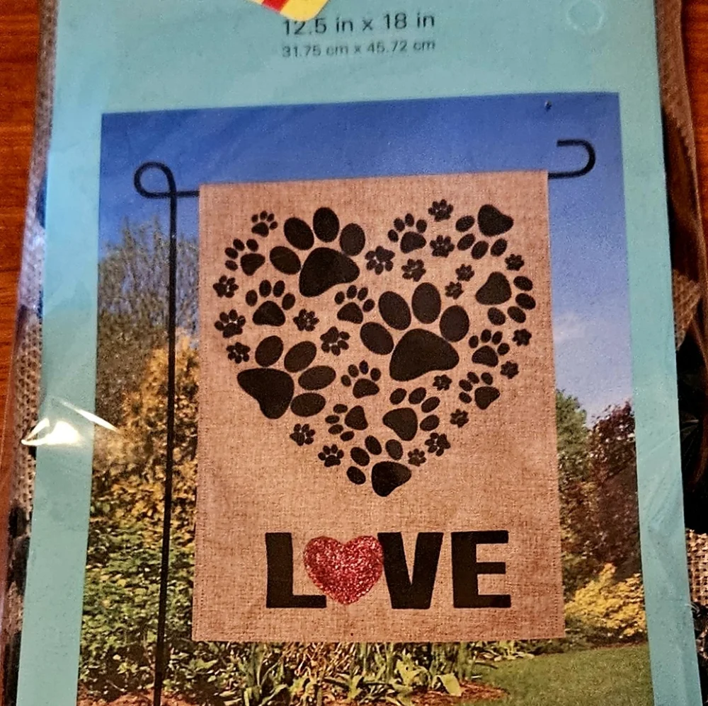 Dog Bundle, 2 Bowls, and Garden Flag. New and Like New